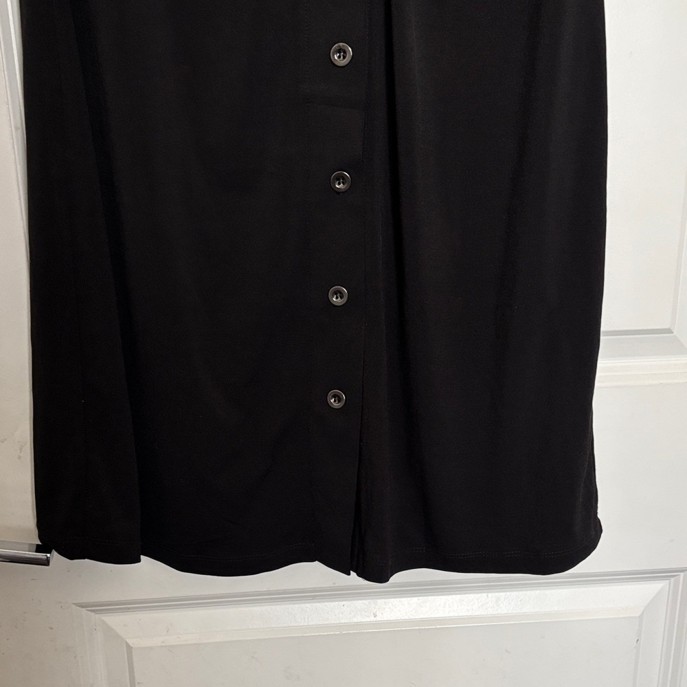Spense Black Collared Button-Up Top - image 3